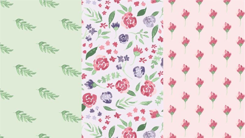 How To Create Repeat Watercolor Patterns Using Adobe Illustrator - Geometric Illustration Collection - High Resolution Quality