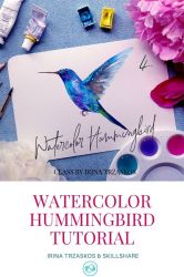 watercolor hummingbird class fun skillshare brief