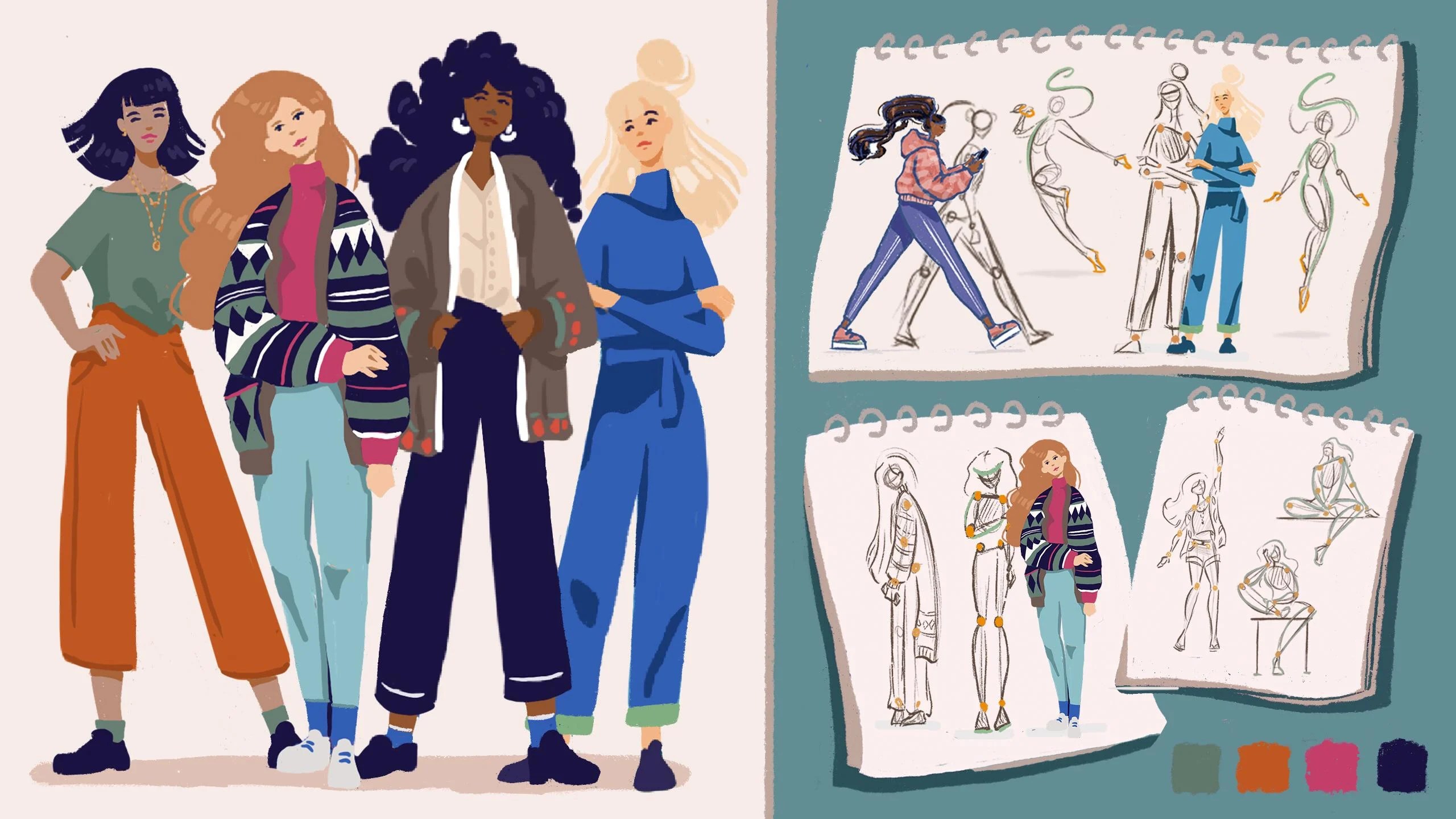 Ilustração dinâmica de pessoas no Procreate: desenho de gestos e poses | Iva Mikles | Skillshare