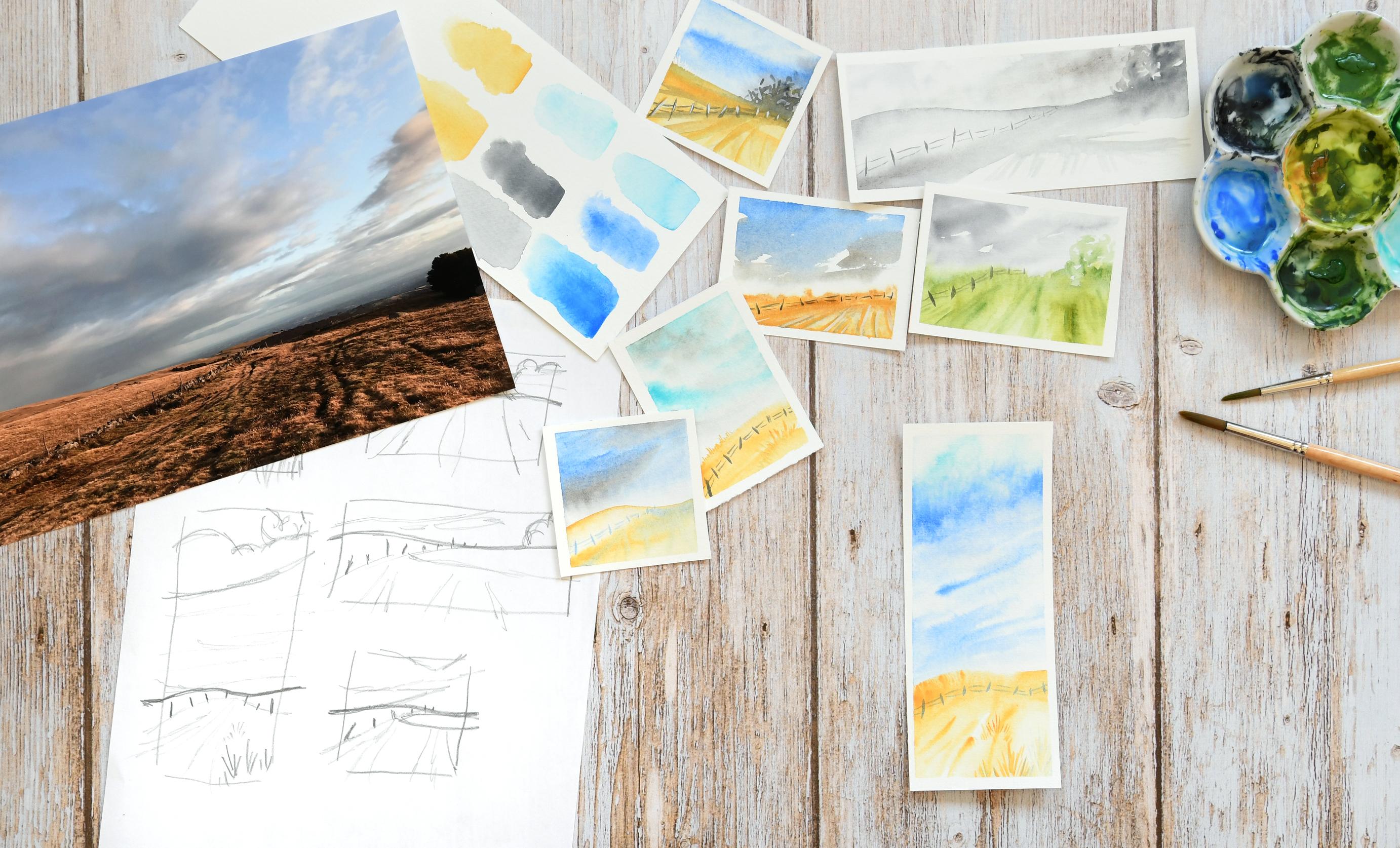 Best free image resources for artists in 2022 · as an artist, probably the last thing you want to think about when searching for reference photos is intellectual . Watercolor Landscapes Using A Reference Photo Sarah Van Der Linden Skillshare
