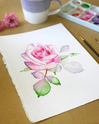 watercolor rose paint learn painting techniques master pink masi louise skillshare step process classes