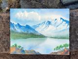 How To Draw Mountains Watercolor
