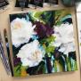 Learn How To Paint Flowers! Create White Abstract Peonies With Acrylic ...
