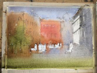 watercolor beginners step painting lesson exercise paint simple skillshare layer second