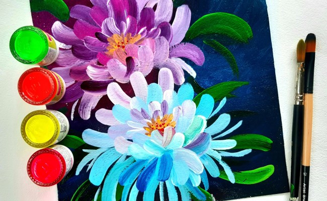 Easy Acrylic Flower Painting Tutorial | Best Flower Site