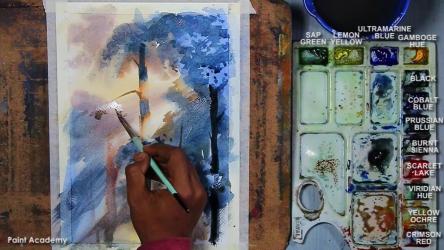 painting rays sun paint watercolor step techniques forest skillshare final