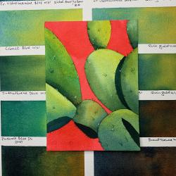 cactus watercolor greens mix paint learn own skillshare