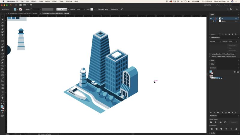 Master The Isometric View In Illustrator Learn How - Premium Nature Illustration Gallery - Mobile