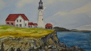 painting lighthouse watercolor easy beginner course paintings skillshare tutorial paintingvalley