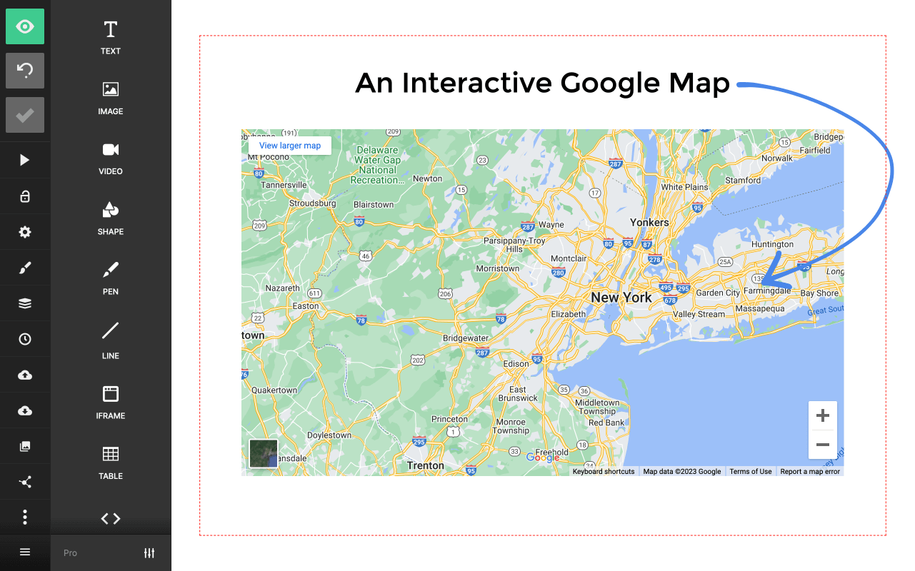 How to embed google maps in a slides presentation