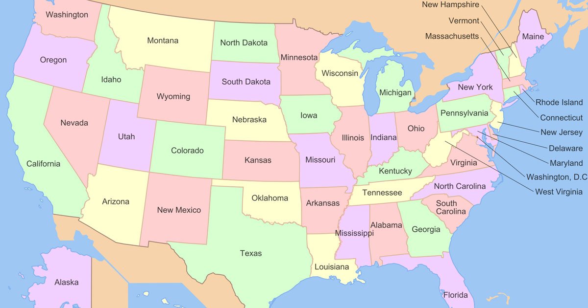 US Capitals Map Quiz 2 
