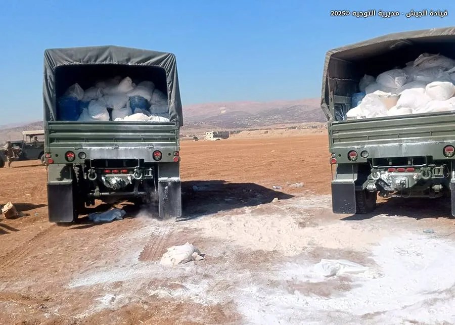 الجيش اللبناني يضبط 64 مليون حبة كبتاغون في بعلبك الجيش اللبناني يضبط 64 مليون حبة كبتاغون في بعلبك