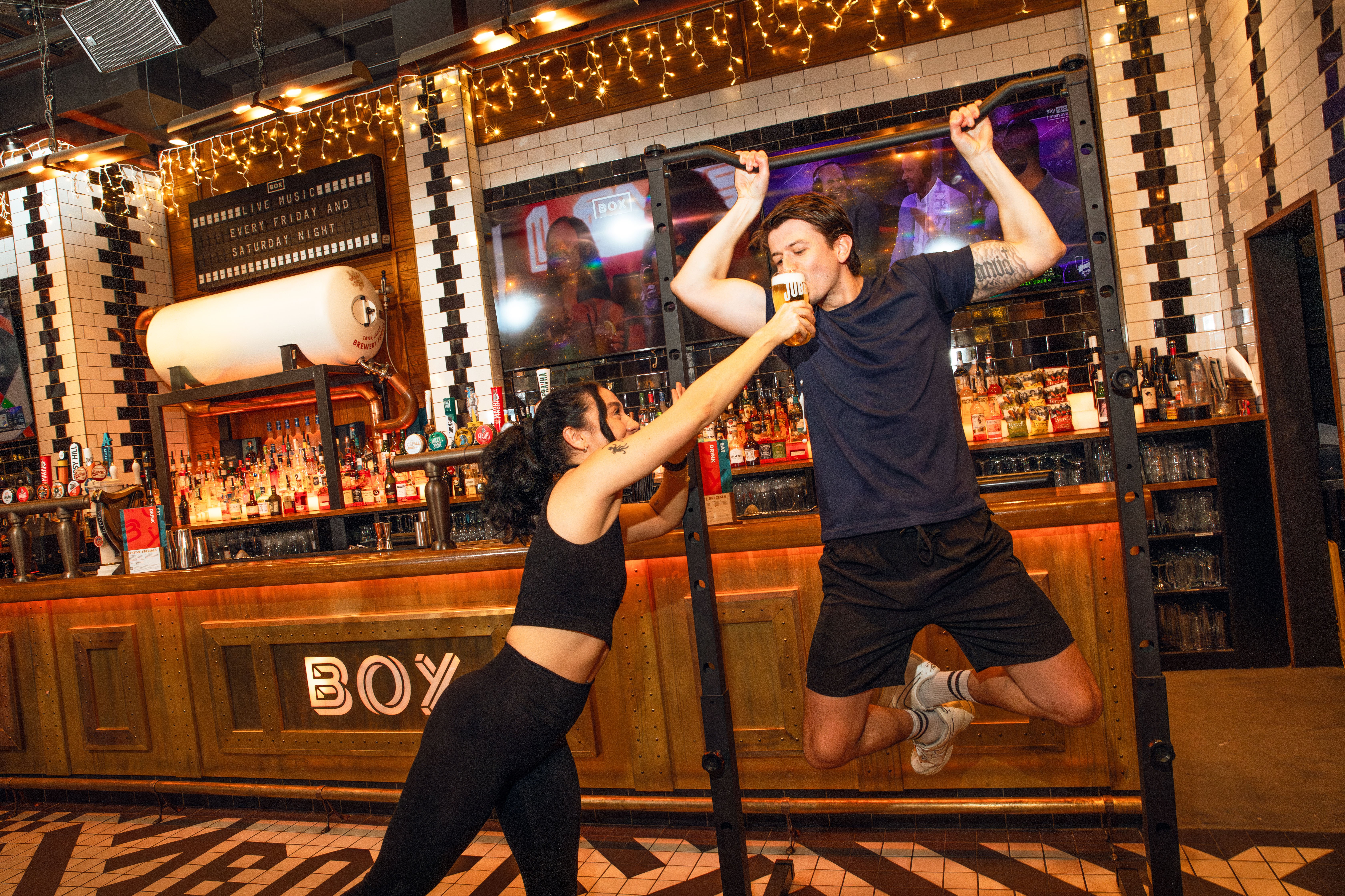 Box: London bar offering free beer in exchange for pull-ups