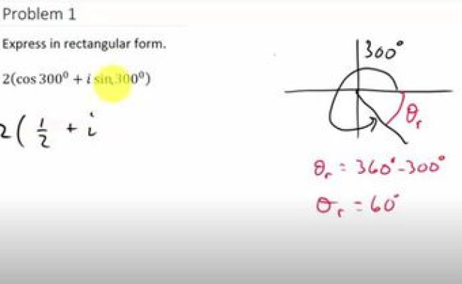 Converting Complex Numbers To Rectangular Form | Channels For Pearson+
