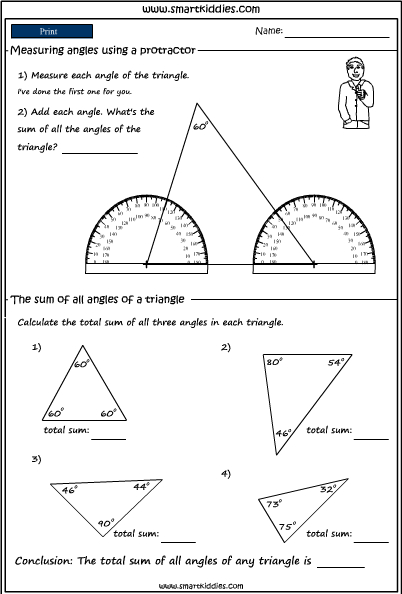 using a protractor to measure angles in shapes mathematics skills