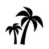 Palm Tree Icon Coconut Tree Icon Symbol Royalty Free Vector