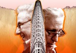 Photo illustration of the second auction for the Flatiron Building