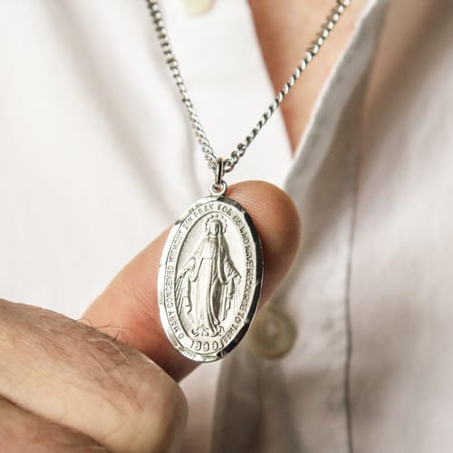 Miraculous Medal with 24" Chain