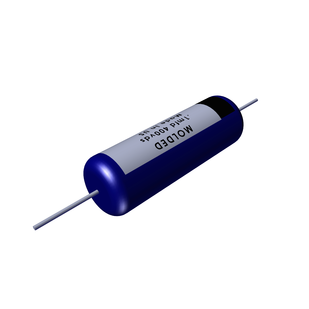 Capacitor 1 Mfd 400 Volt Blue Molded Vintage
