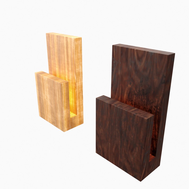 3d Modern Wood Wall Lamp Model Turbosquid 1265233