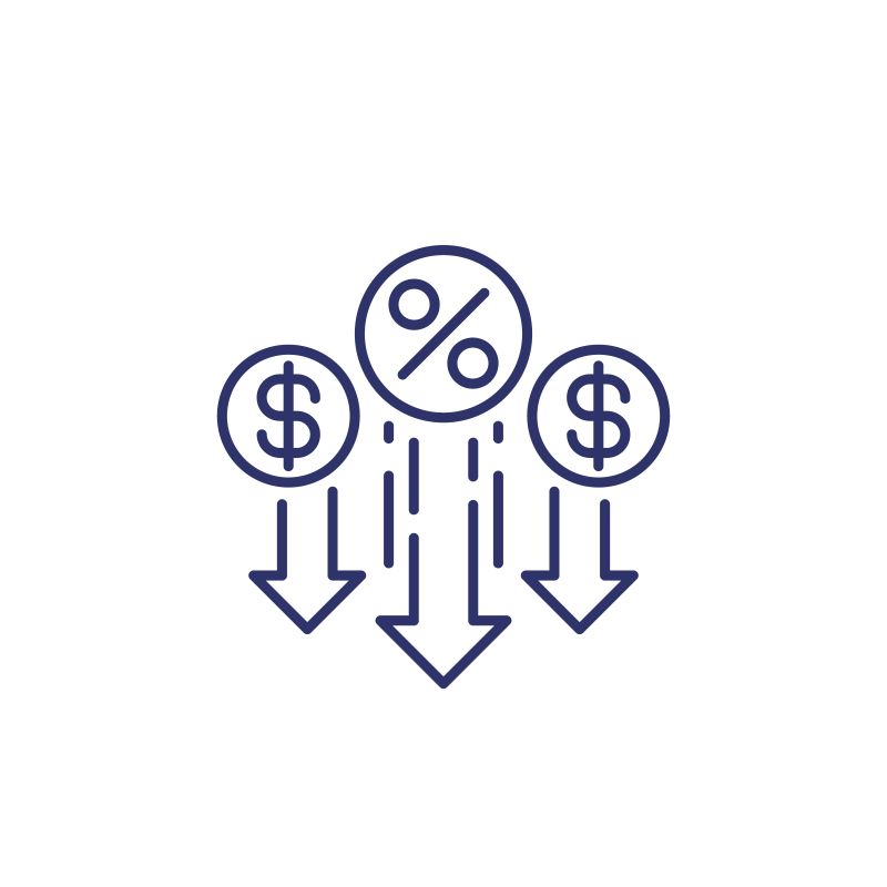 Profit Decrease Percent Down Icon 1990060 Vector Art At Vecteezy - Sunset Pattern Collection - HD Quality