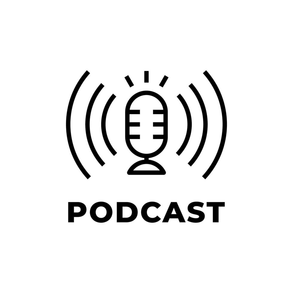 Icono De Radio De Podcast Microfono De Mesa De Estudio Con Texto De Transmision 2191775 Vector En Vecteezy
