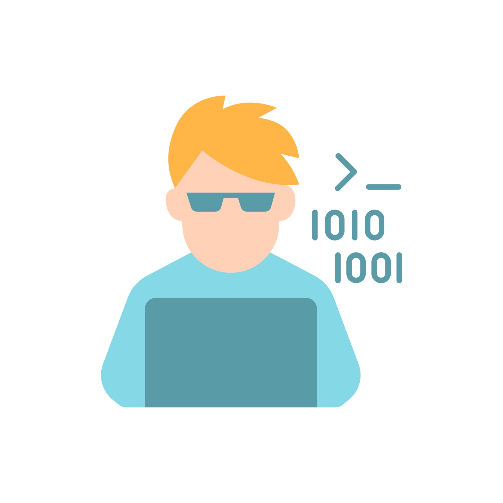 Programmer Vector Flat Color Icon Computer Expert Man Coding On Laptop Freelance Software Developer At Work Person Avatar Cartoon Style Clip Art For Mobile App Isolated Rgb Illustration 2746042 Vector Art At