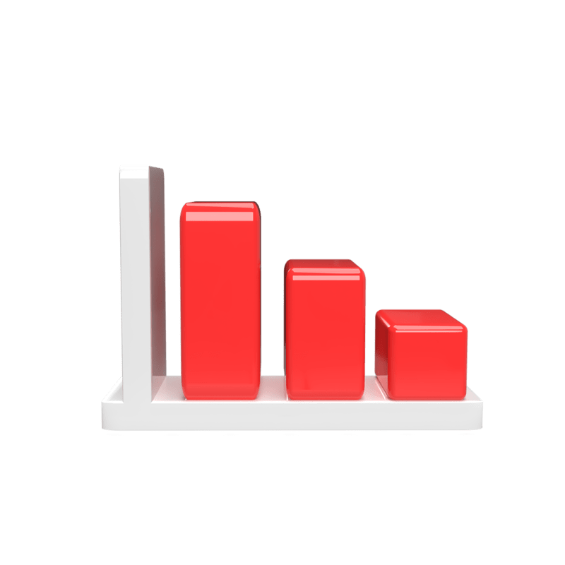 Decrease Graph 3d Model Cartoon Style Render Illustration Stock - Premium Dark Texture Gallery - HD