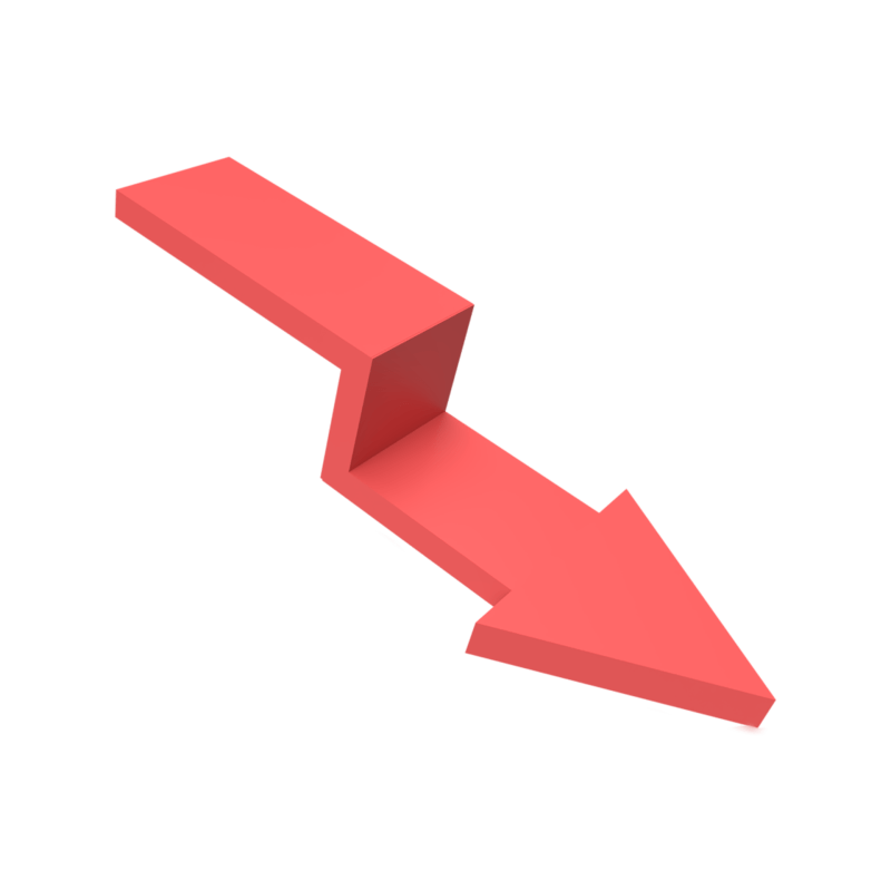 3d Decrease Graph Concept Rendered Illustration 9312422 Png - HD Nature Arts for Desktop