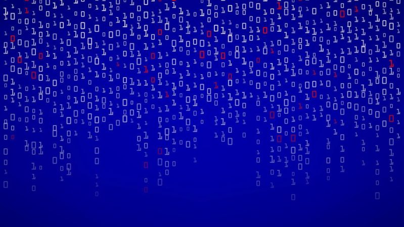 Binary Code Blue Background Algorithm Decryption Vector Image - Ultra HD Space Picture - Ultra HD