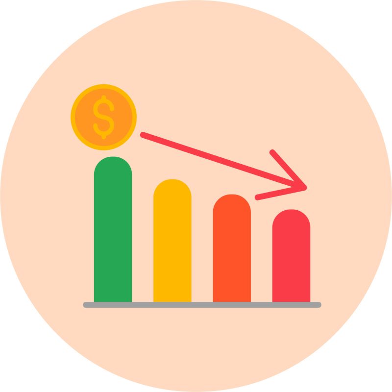 Profit Dicrease Vector Icon 20838325 Vector Art At Vecteezy - Abstract Designs - Modern Full HD Collection