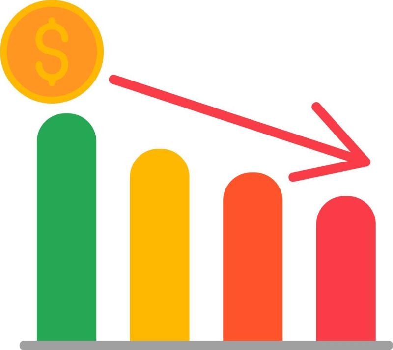 Profit Dicrease Vector Icon 20403932 Vector Art At Vecteezy - Desktop Geometric Patterns for Desktop