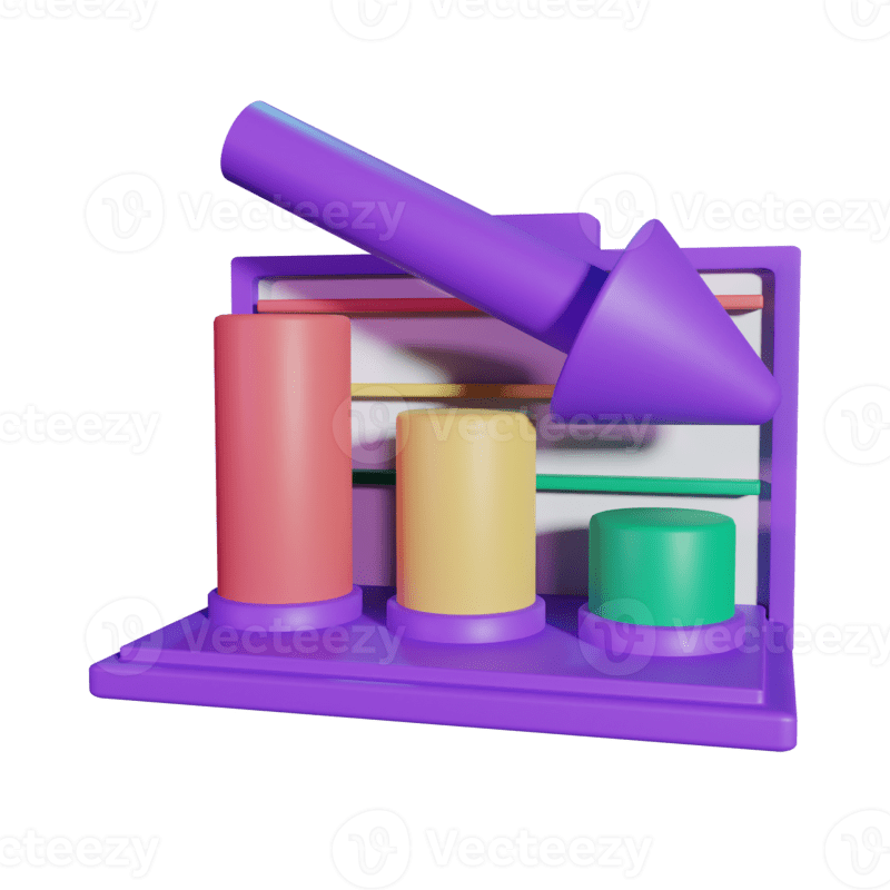 3d Icon Of Decrease 20481340 Png - Best Gradient Backgrounds in 4K