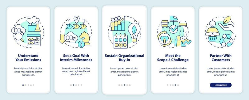 Change To Net Zero Onboarding Mobile App Screen Reduce Emissions - Elegant Full HD Landscape Designs | Free Download