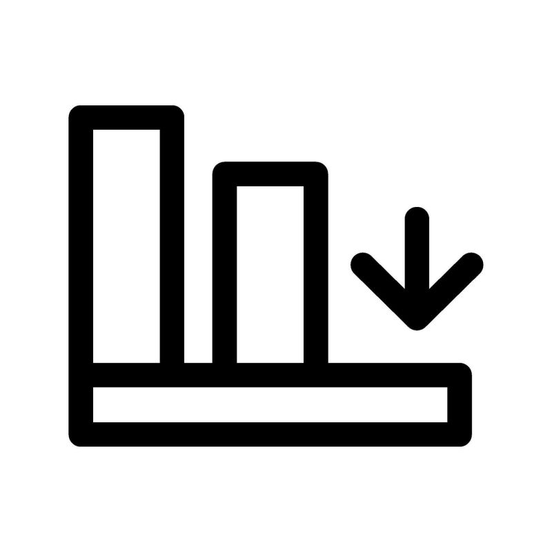 Decrease Icon Vector Symbol Design Illustration 26627770 Vector Art At Vecteezy - Best Gradient Patterns in Mobile