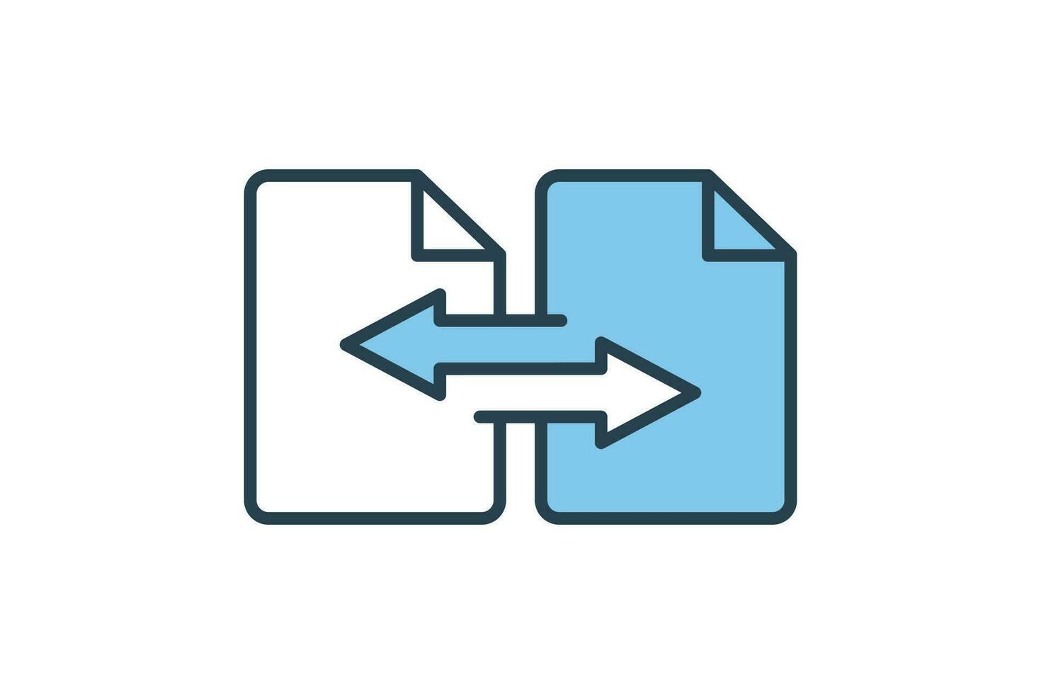 Convert file icon. suitable for web site design, app, user interfaces. flat line icon style