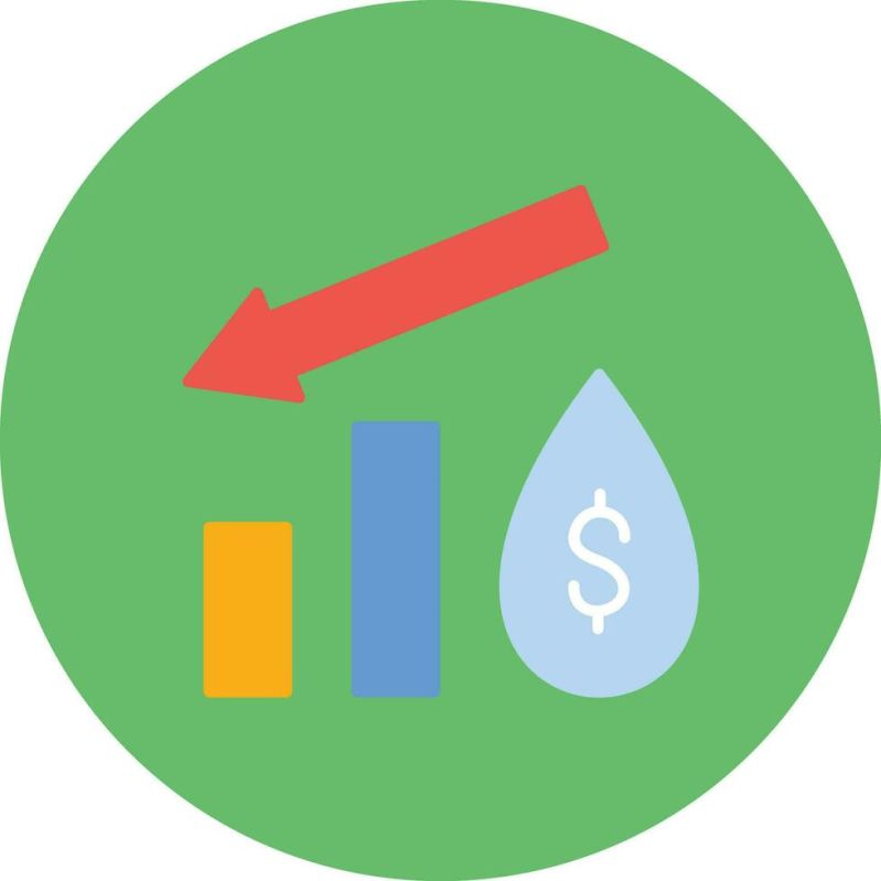 Oil Price Decrease Vector Icon 33153675 Vector Art At Vecteezy - Geometric Wallpaper Collection - HD Quality