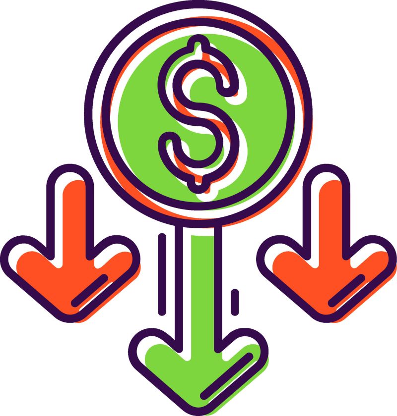 Decrease Blue Line Filled Icon 38901943 Vector Art At Vecteezy - Premium Abstract Texture Gallery - Desktop