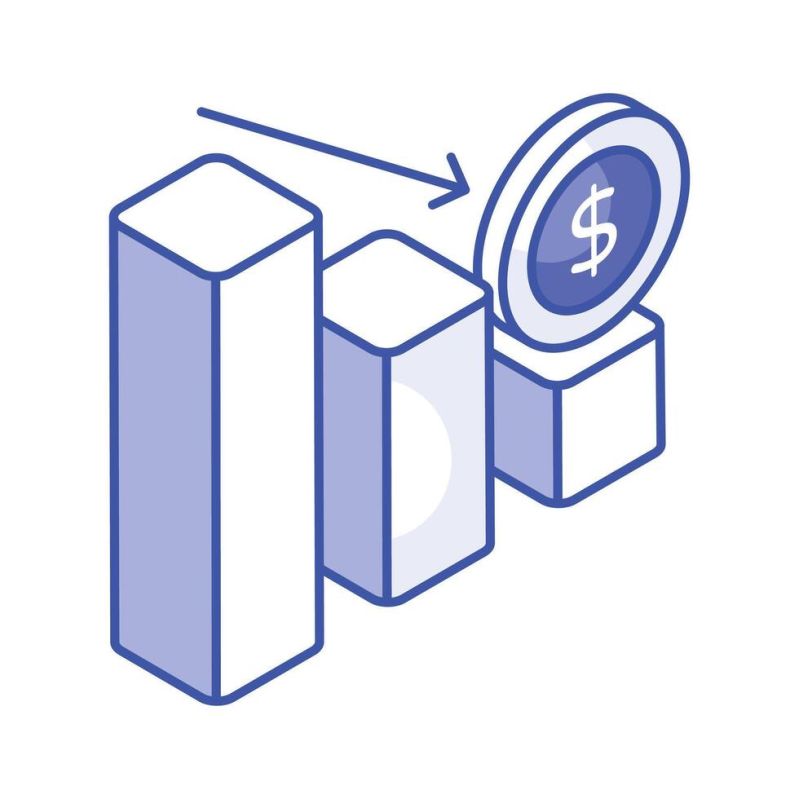 Premium Vector Down Chart Financial Loss Decrease Chart Vector Design - Best Minimal Images in HD
