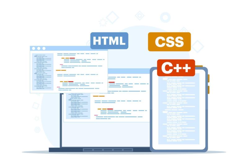 Html Frontend Web Developing Programming Language Stock Illustration - Ultra HD Desktop City Designs | Free Download