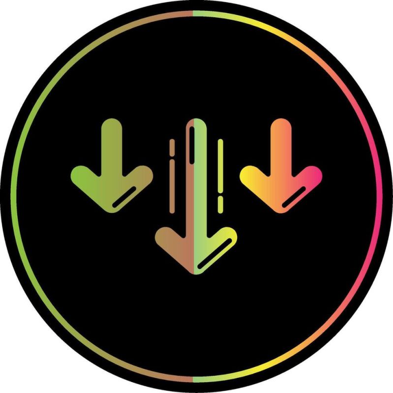 Decrease Glyph Icon Design 52378616 Vector Art At Vecteezy - Download Perfect Vintage Design | Retina