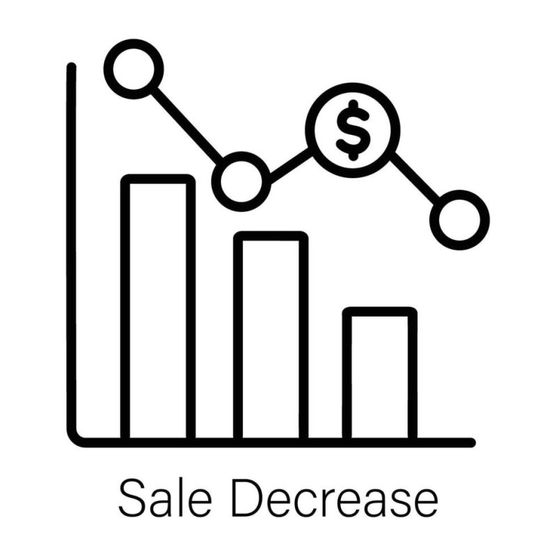 Arrow To Decrease Decrease In Business Sale 48668639 Vector Art At Vecteezy - Premium Landscape Illustration Gallery - 4K