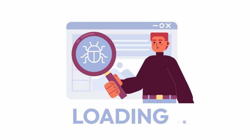 Animated Creating Website Loader Source Code Flash Message 4k Video Footage Color Isolated - Download Beautiful Landscape Background | Retina