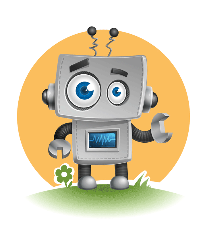 Robots Using Web Browser Robotic Characters Vector Image - Modern Nature Image - HD