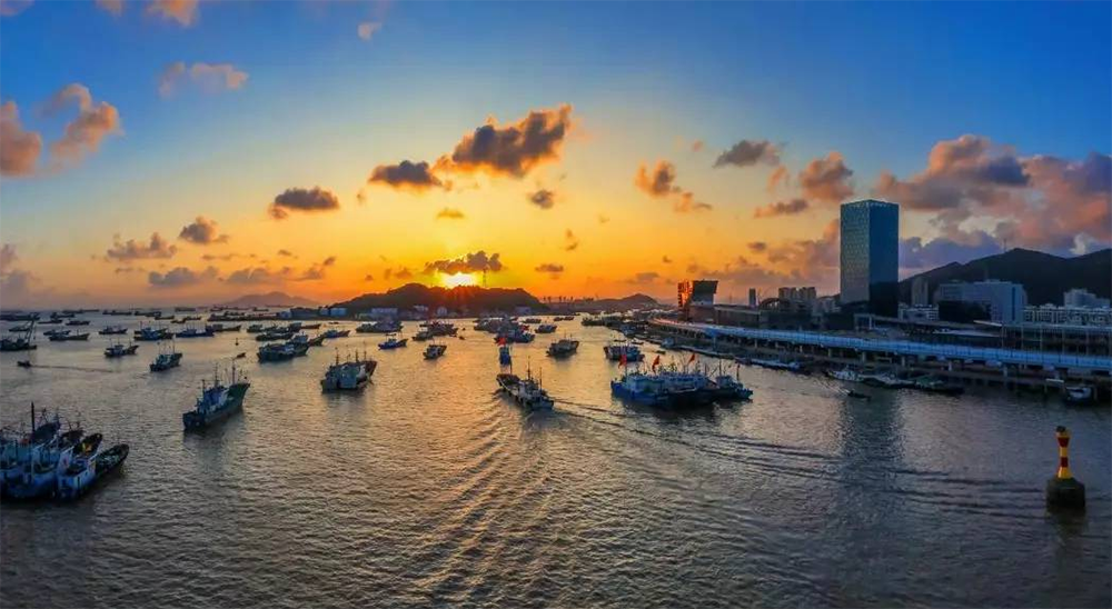 舟山沈家门渔港-vr全景城市