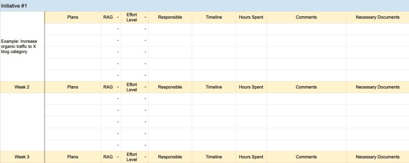 Action Plan Template Weekdone - Modern Geometric Texture - Mobile