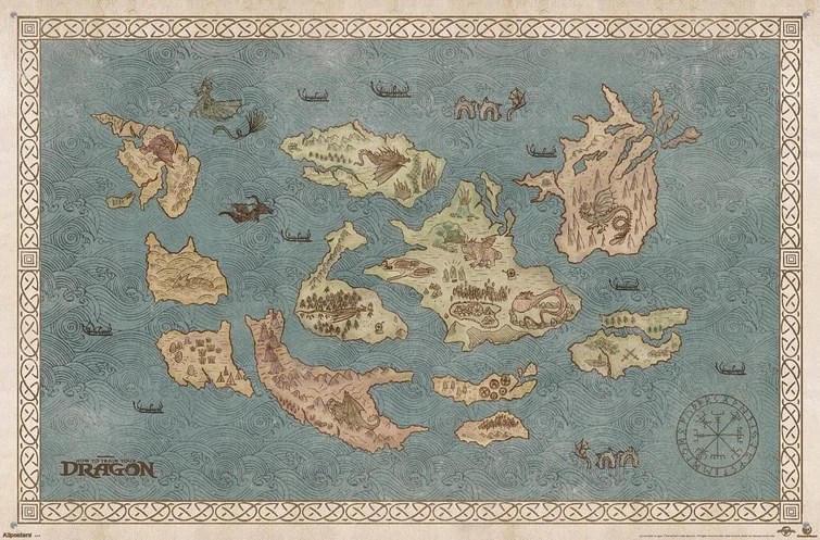 How To Train Your Dragon 2025 Dragon Cards And Archipelago S Map 755