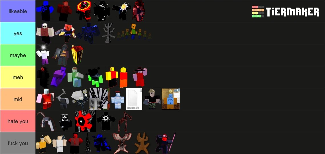 Roblox ARG Webseries Antagonist Tier List Based Off How I Treat Them 1266df49 A605 4198 Bf15