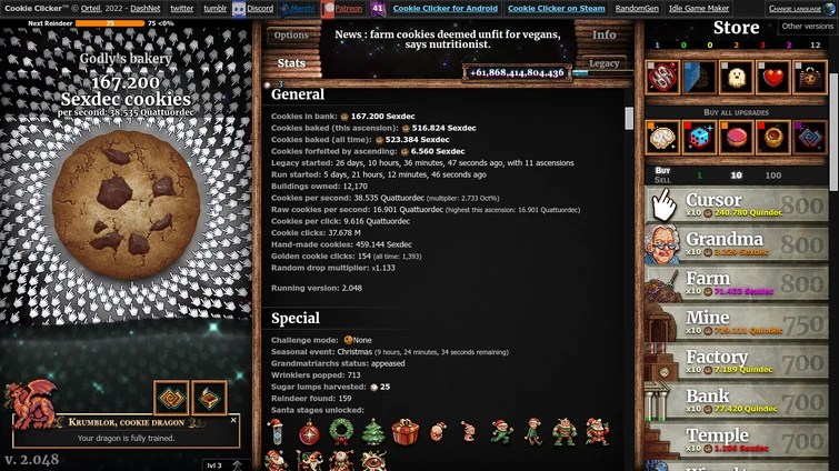 I am the cookie clicker god