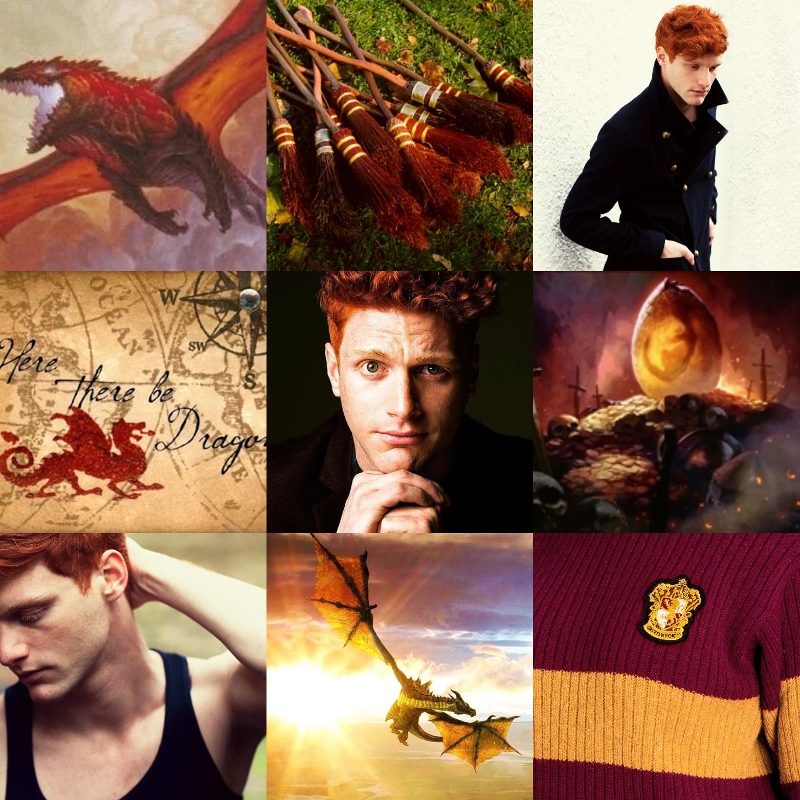 Charlie weasley moodboard